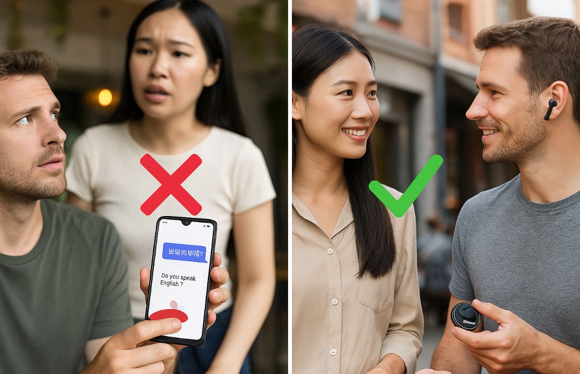 אוזניות מתרגמות נגד אפליקציות תרגום!